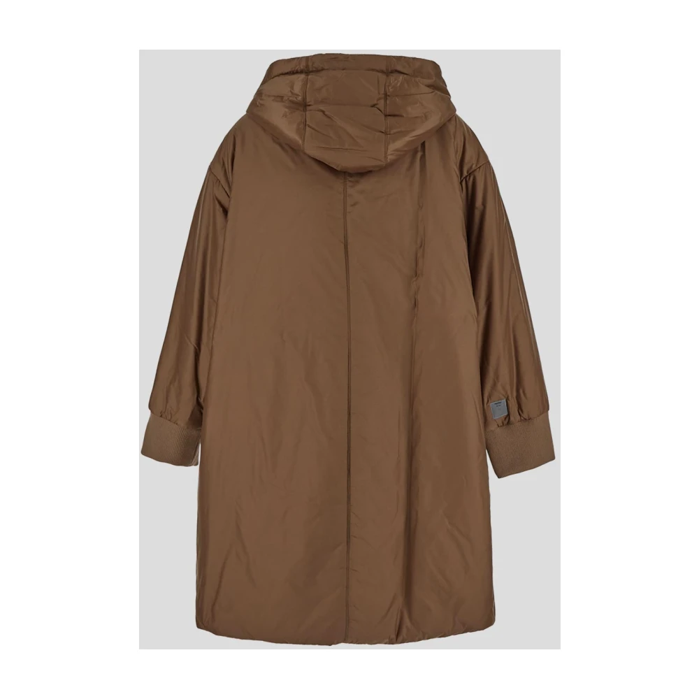 Max Mara Groene jas van polyamide Brown Dames
