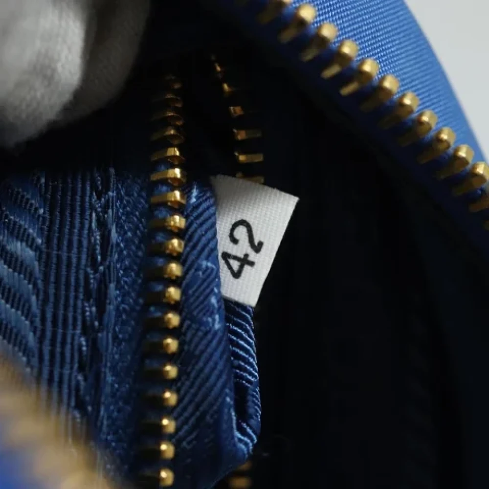 Prada Vintage Pre-owned Nylon pouches Blue Dames