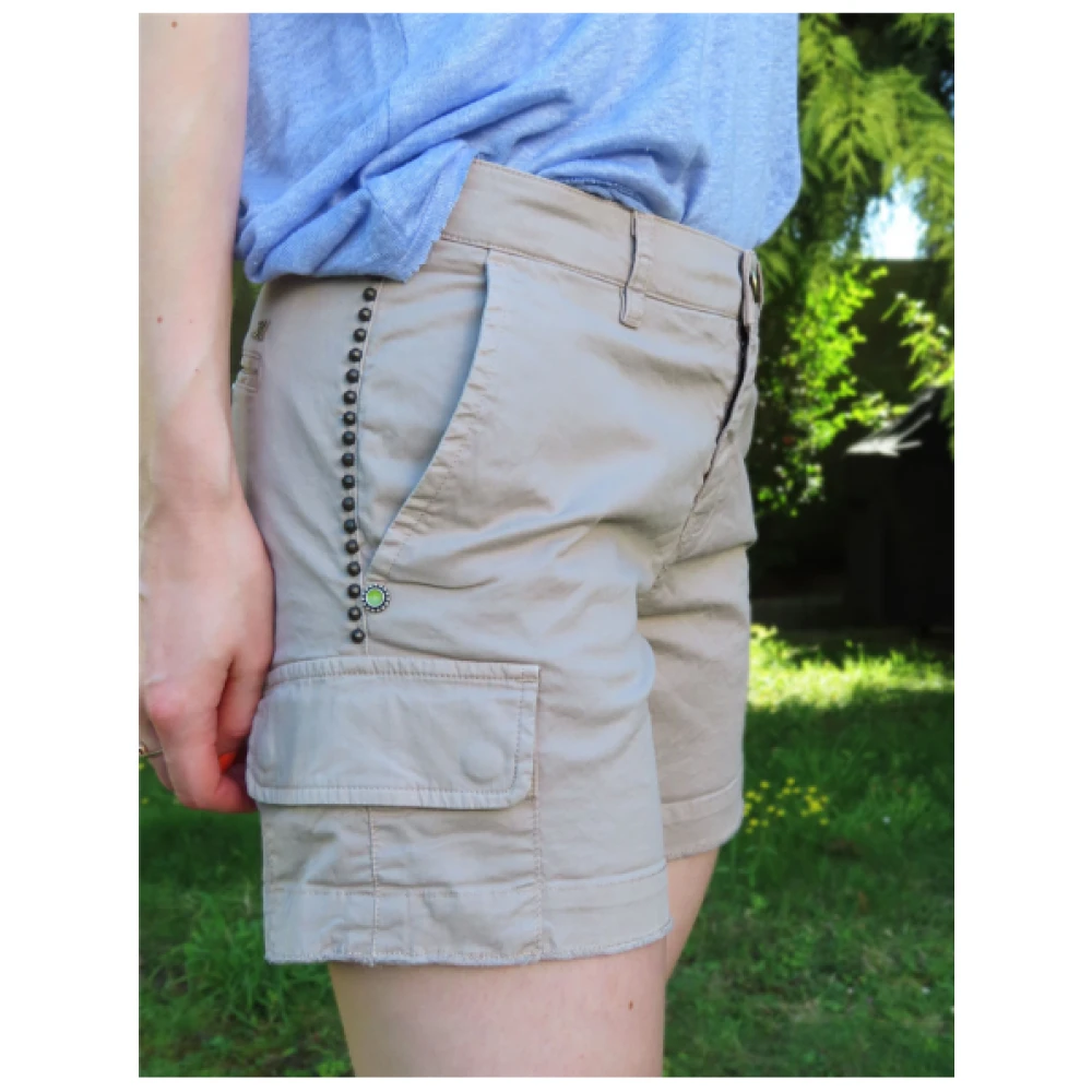 Mason's Cargo Shorts met studs Beige Dames