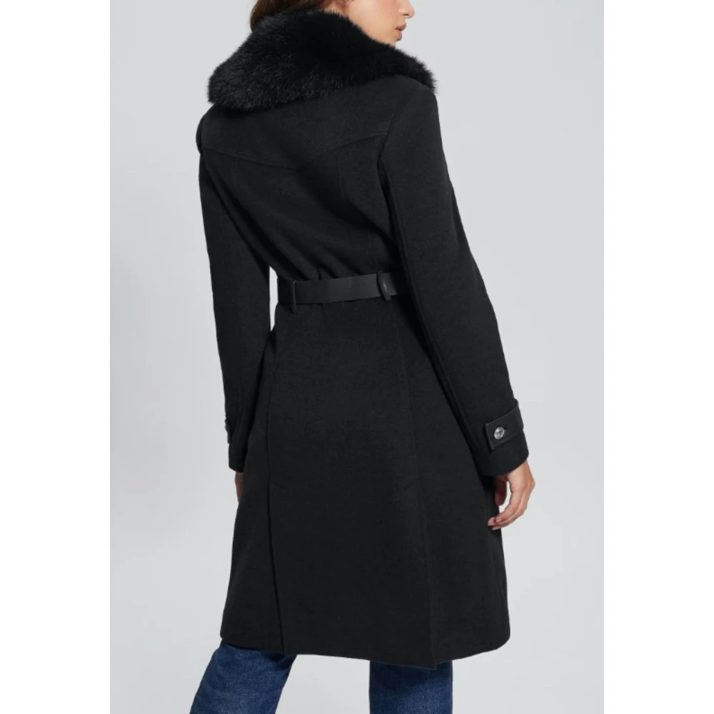 Guess Coat Logo Style Black Dames