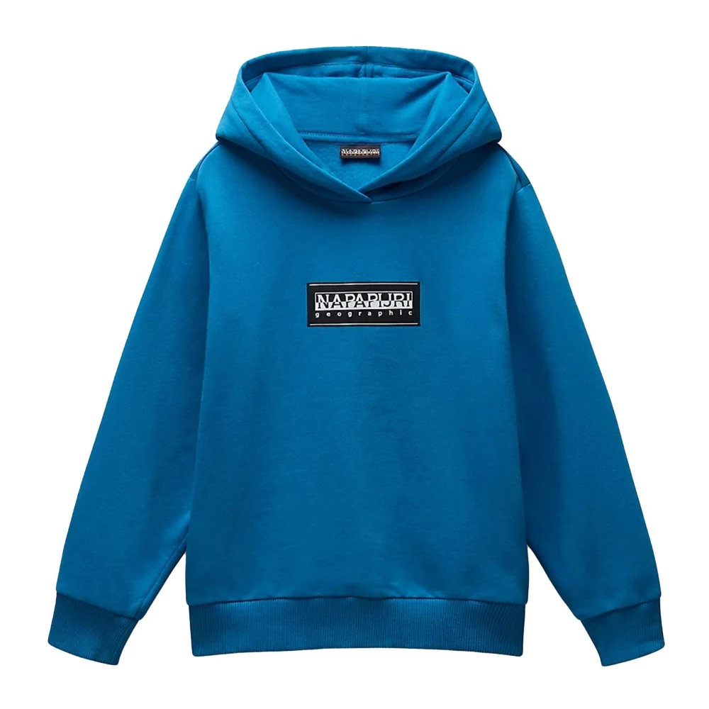 Napapijri Barn Hoodie Chamois Bomullströja Blue, Unisex