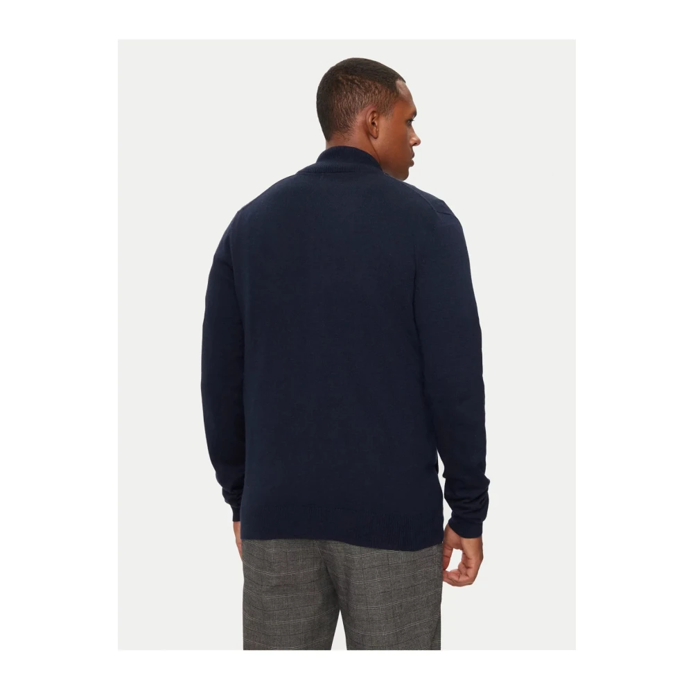 Guess Geborduurd logo ritsvest Blue Heren