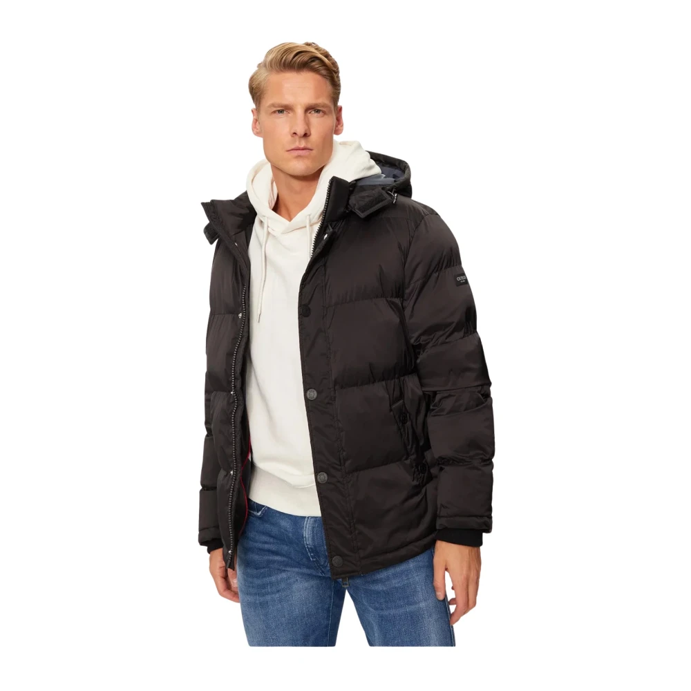 Guess Regular Fit Hoodie Jas Zwart Black Heren