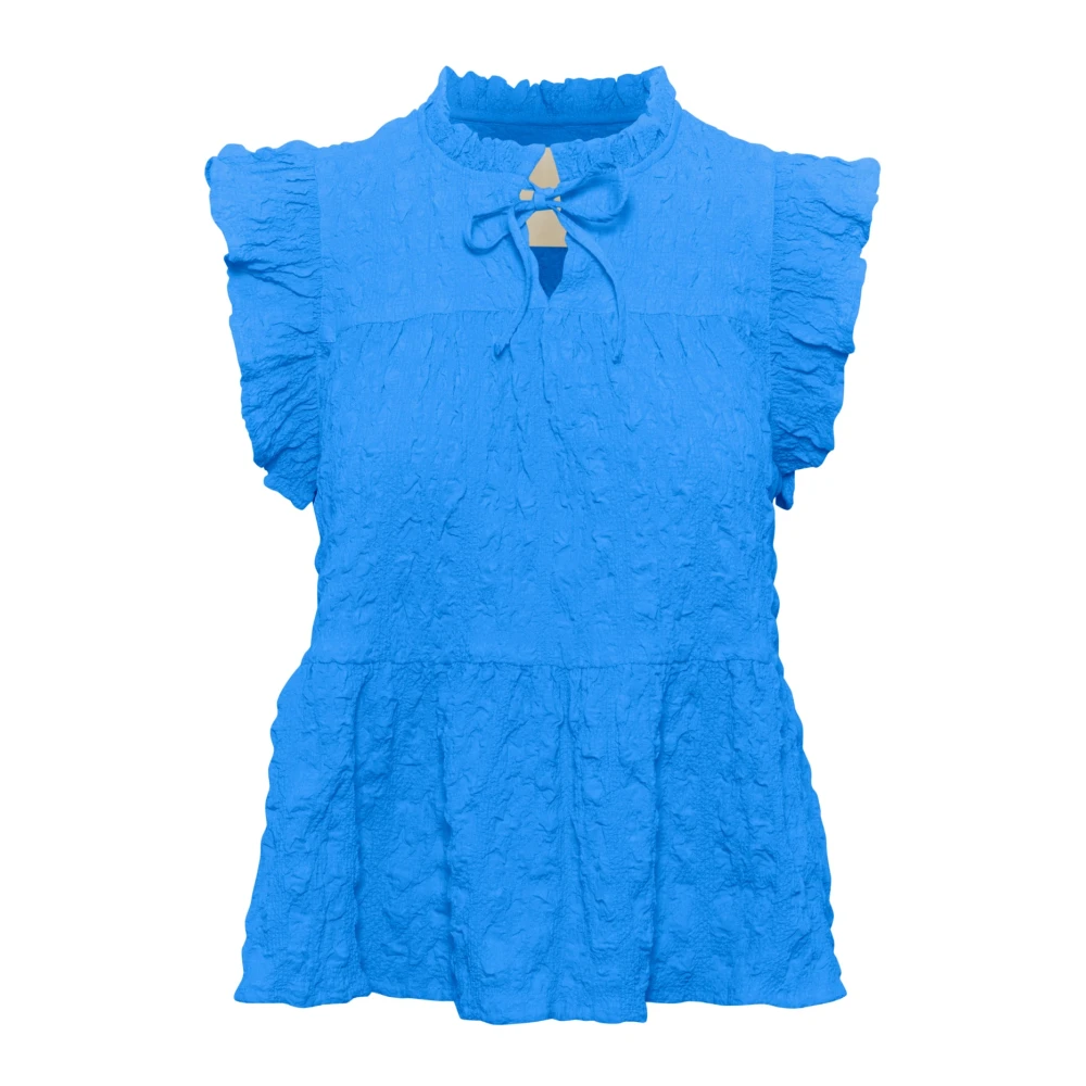 Part Two Donna Blu - Sa Con Maniche A Sbuffo E Scollo A V - Tops - 2XL