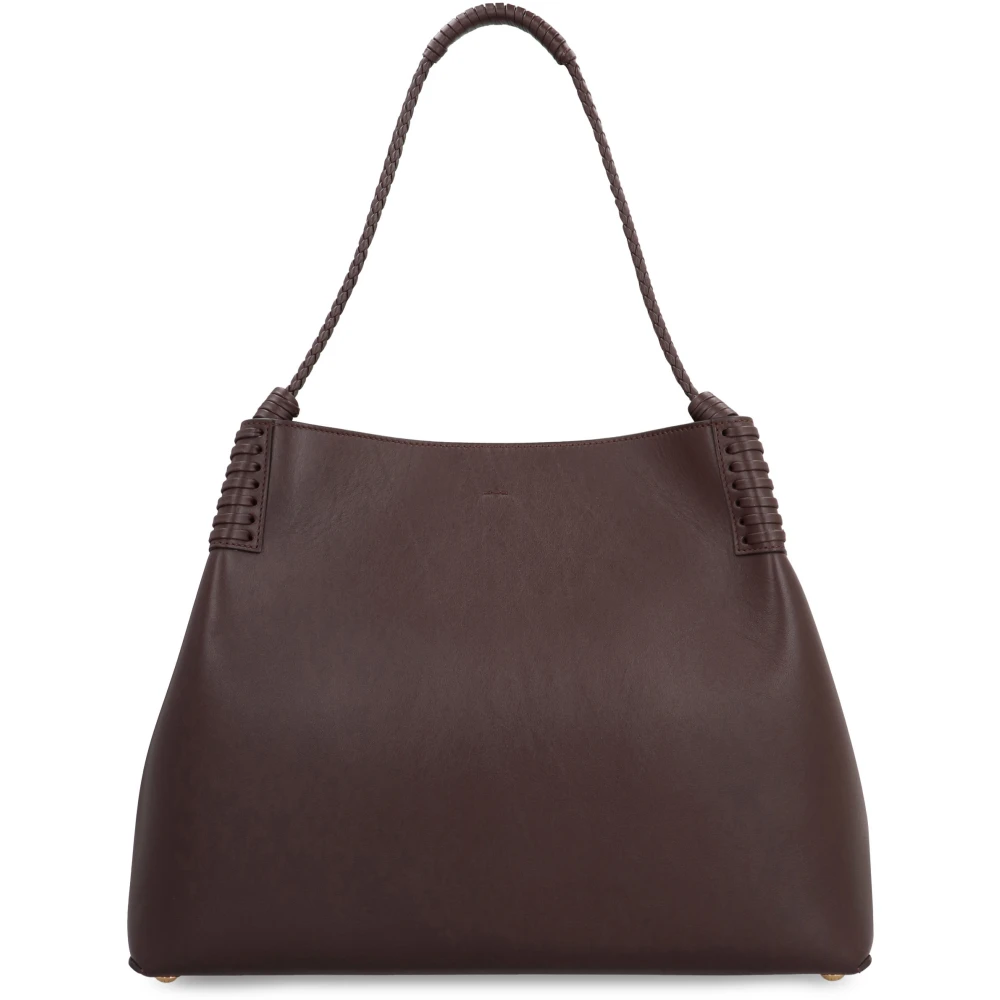 ETRO Leren Tote met Metalen Sluiting Brown Dames
