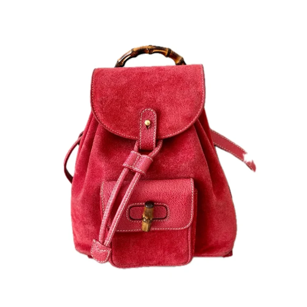 Gucci Vintage Pre-owned Leather gucci-bags Red Dames
