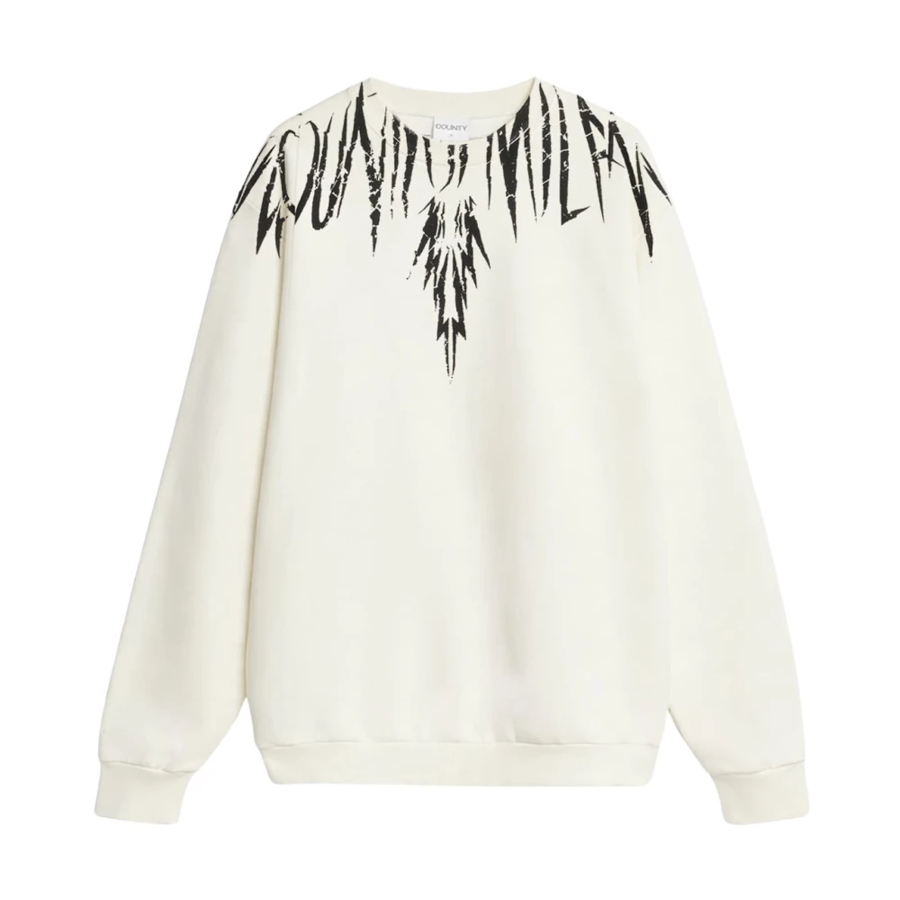 Marcelo Burlon Men's White Sweatshirts, Xl, Sweatshirt