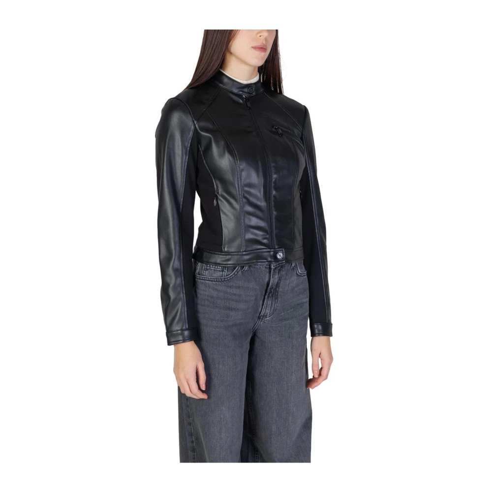 Guess Polyurethaan Damesjassen Collectie Black Dames