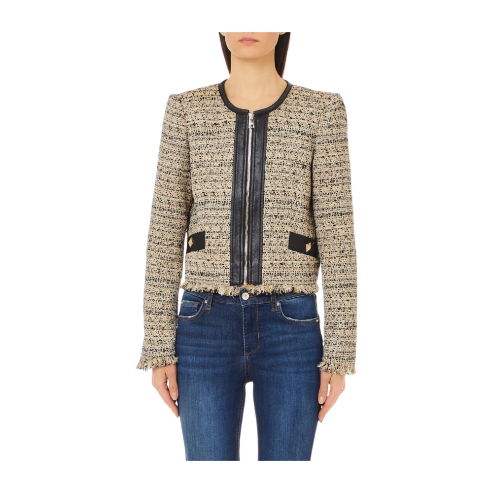 Liu Jo White Regular fit blazer met steekzakken