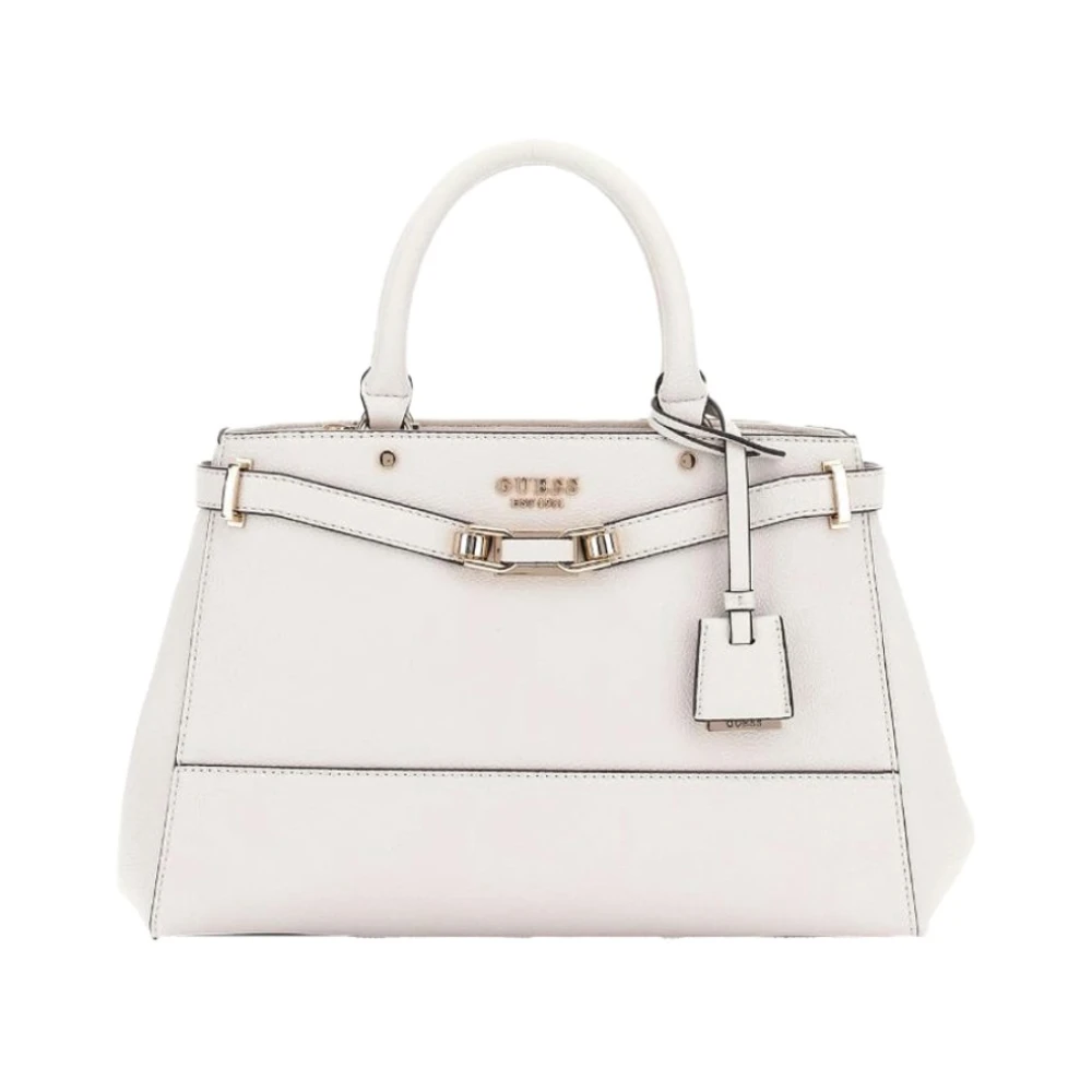 Guess Beige PU Leren Handtas Metalen Logo Beige Dames