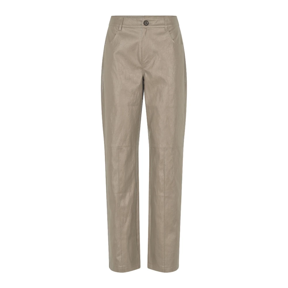 MbyM Beige Vegan Leren Broek Mariane-M Stijl Beige Dames
