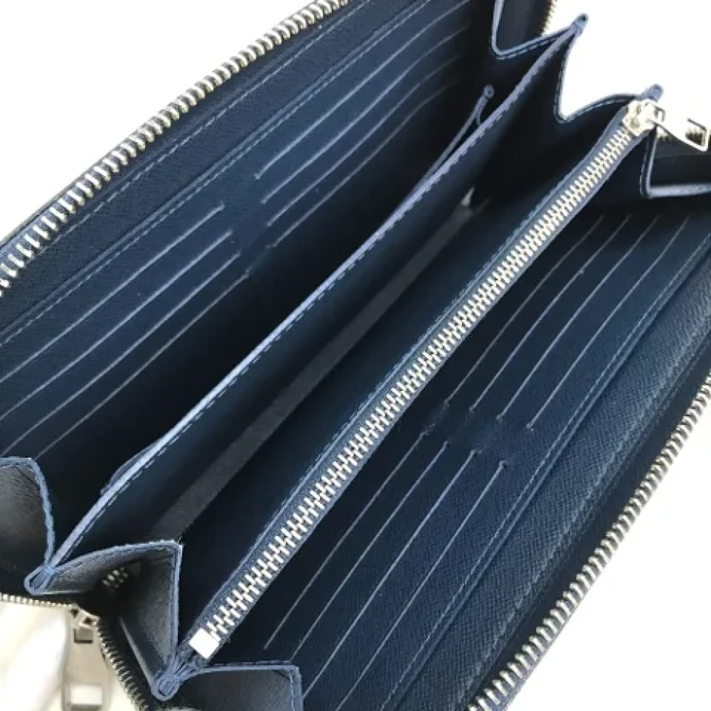Louis Vuitton Vintage Pre-owned Leather wallets Blue Heren
