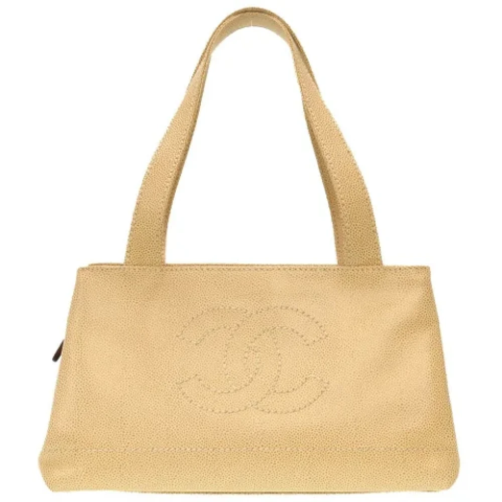 Chanel Vintage Pre-owned Fabric chanel-bags Beige Dames
