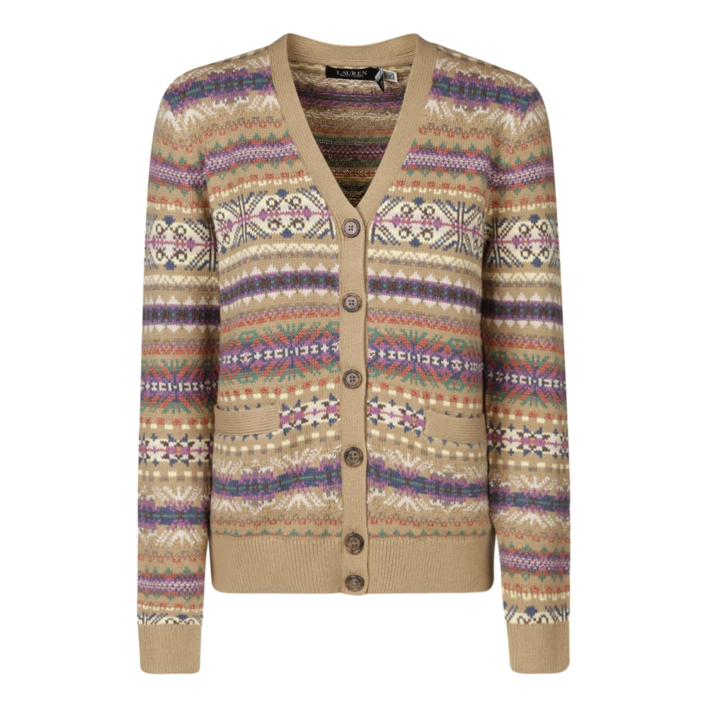 Ralph Lauren Lange Mouw Cardigan Beige Dames