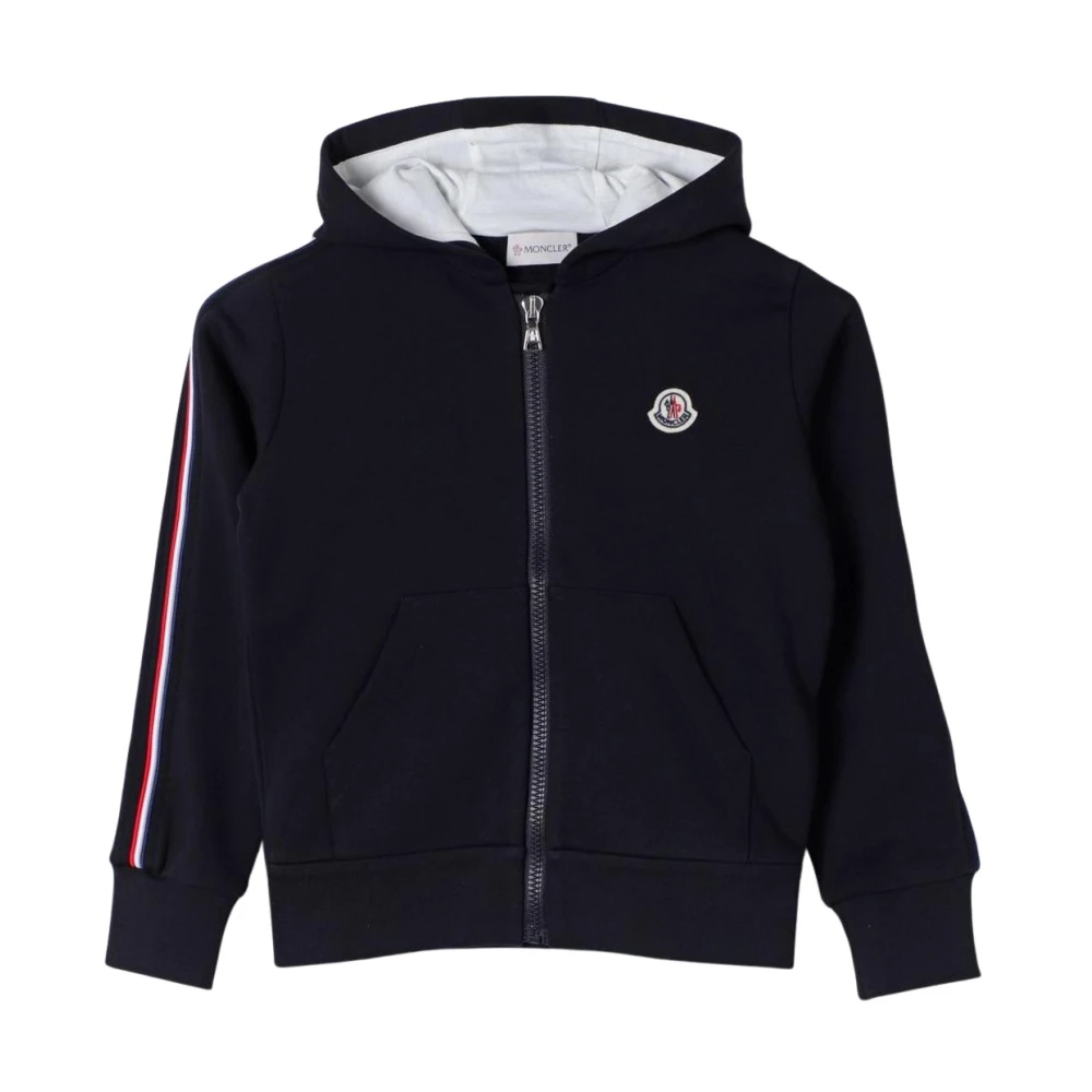 Moncler Unisex Kids Blue Sweatshirts,, Zipup Hoodie Jumper Size 8 Y