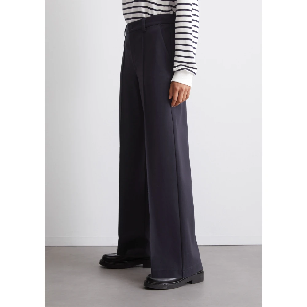 Marc O'Polo Jersey Straight Leg Broek Blue Dames