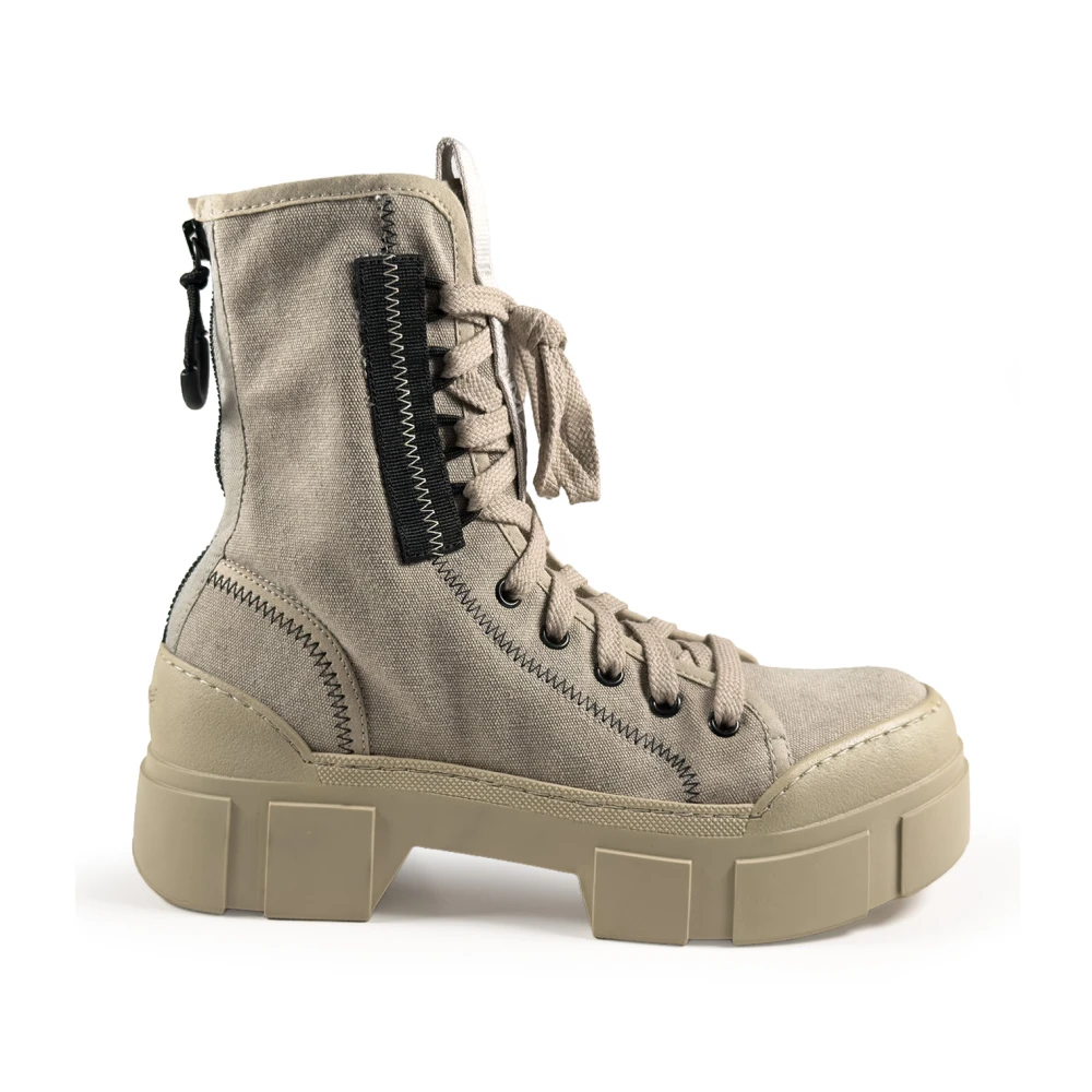 Vic Matié Beige Lace-Up Boots, Female, 4 Uk, V14 Roccia Unlined Ankle Boot