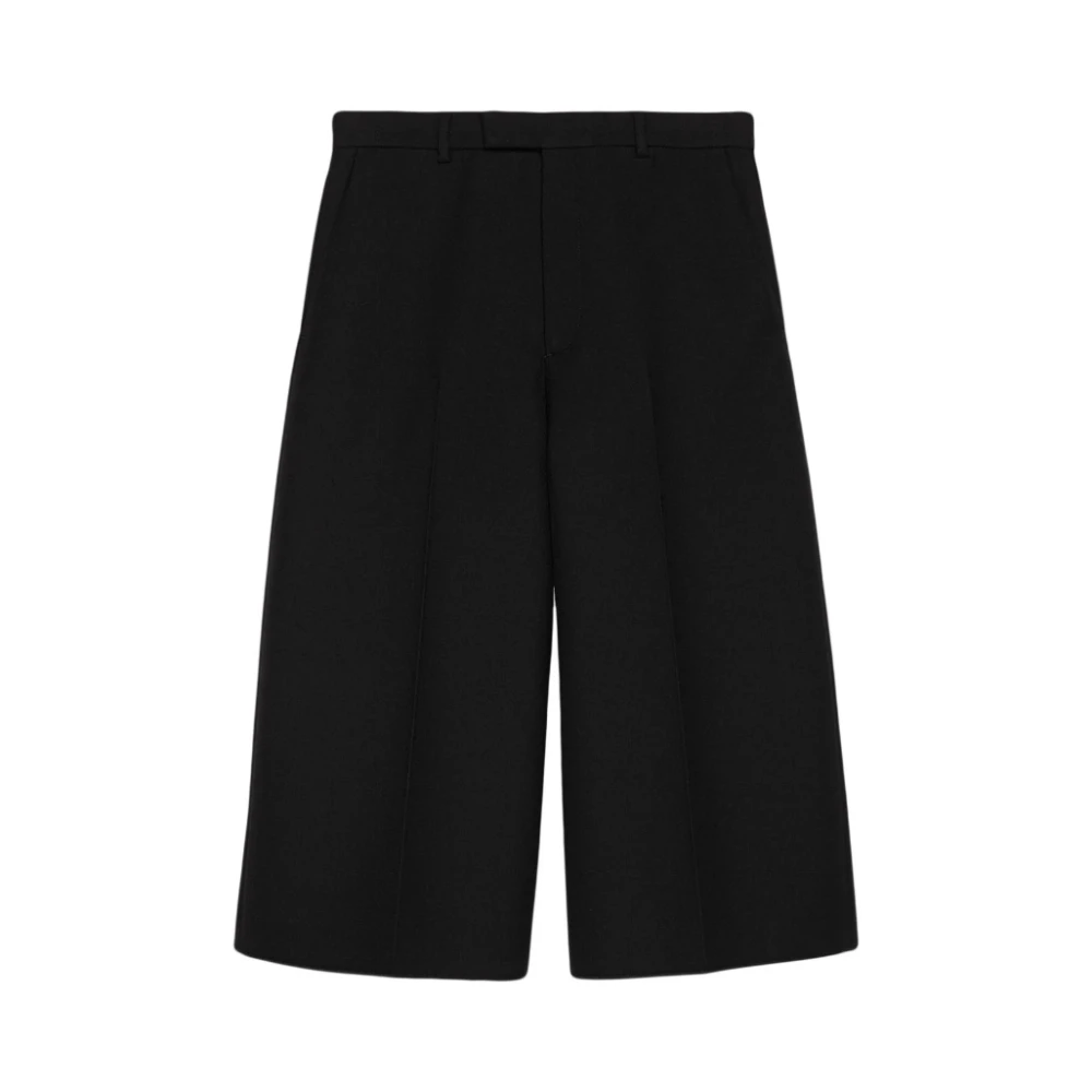 Gucci Wijde Pijpen Cropped Broek Black Heren