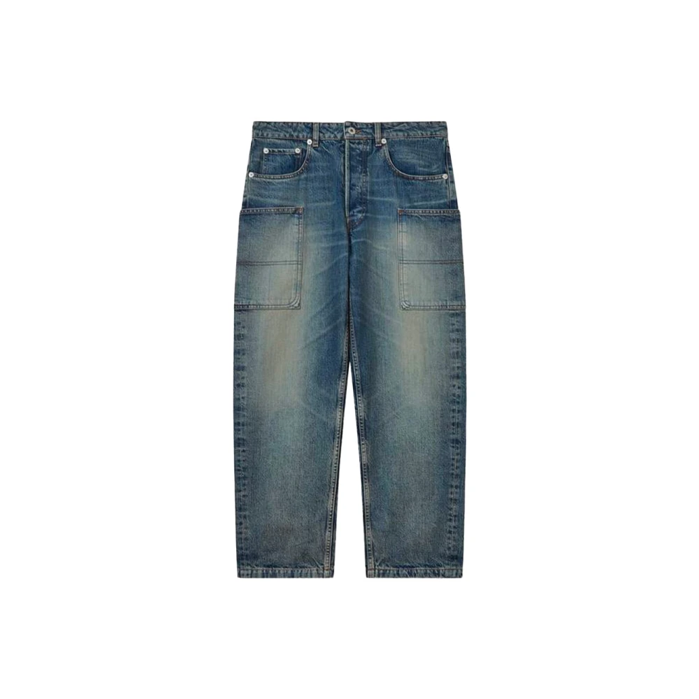 Kenzo Men's Blue Straight Cargo Jeans