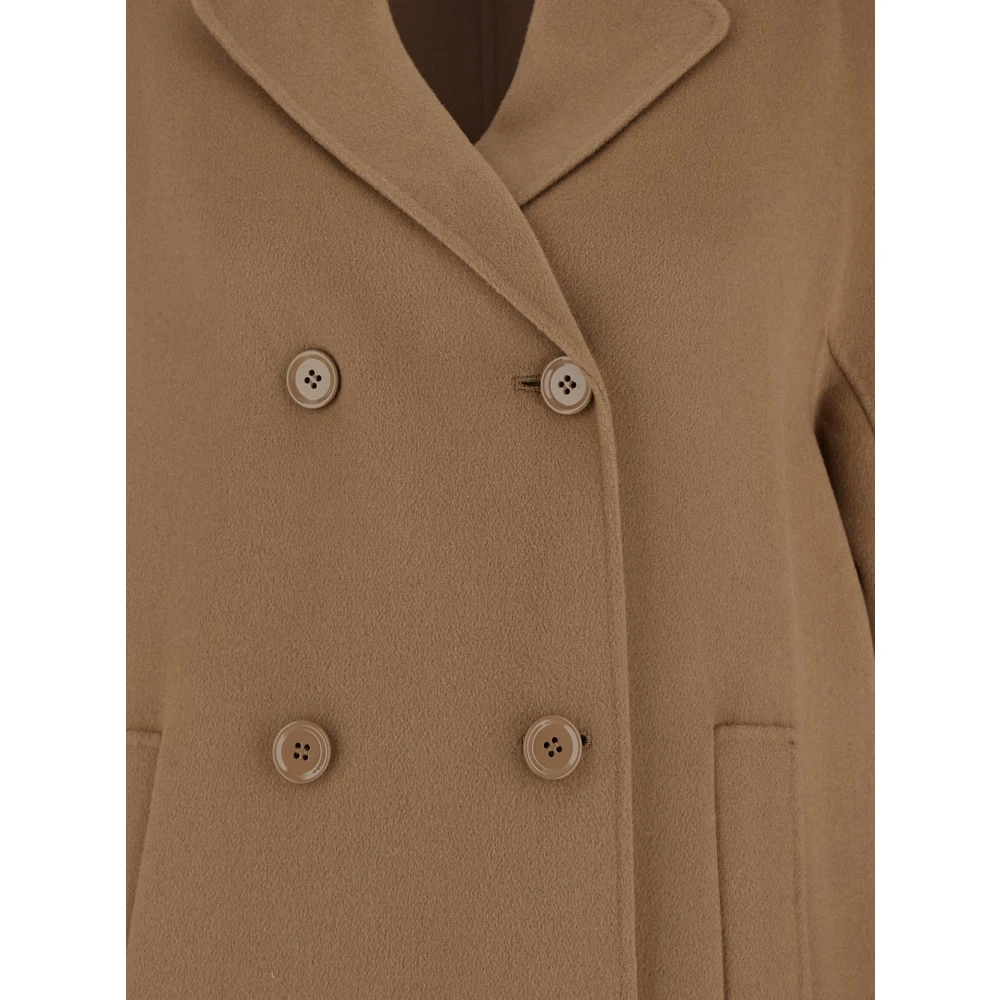 Max Mara Capi Wollen Jas Brown Dames