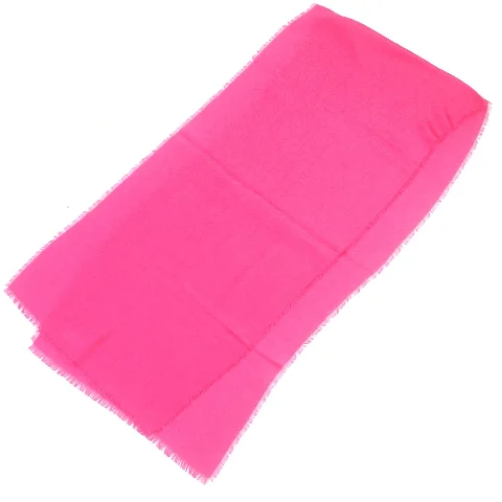 Loewe Pre-owned Canvas scarves Pink Dames
