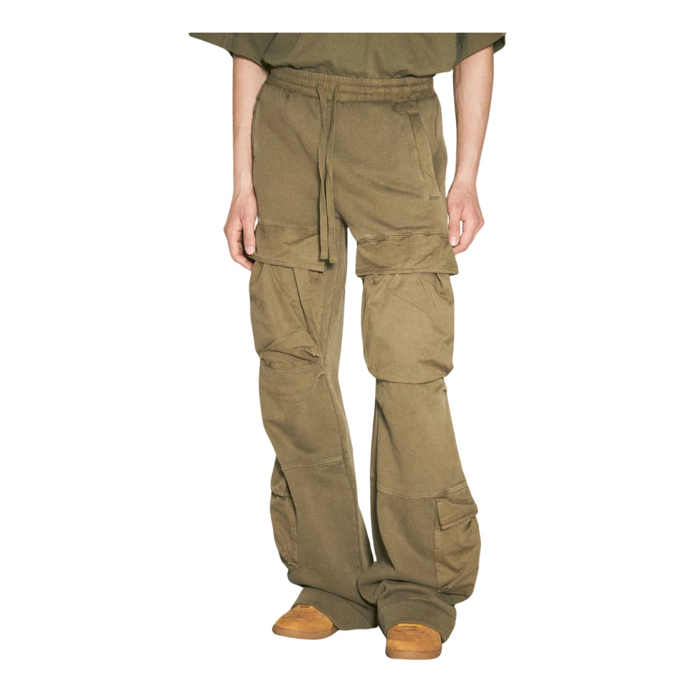 Entire Studios Katoen Fleece Utility Track Broek Green