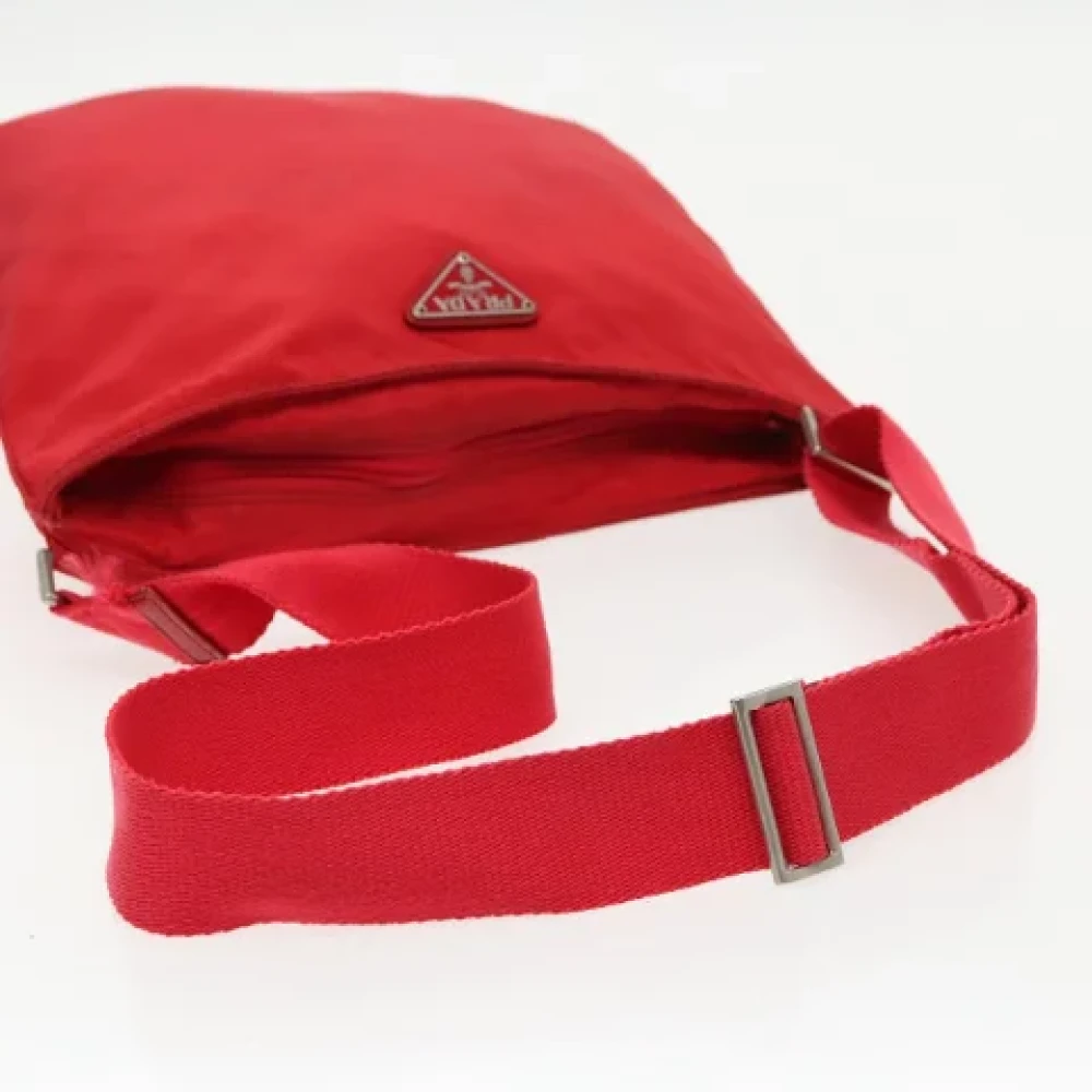 Prada Vintage Pre-owned Nylon prada-bags Red Dames