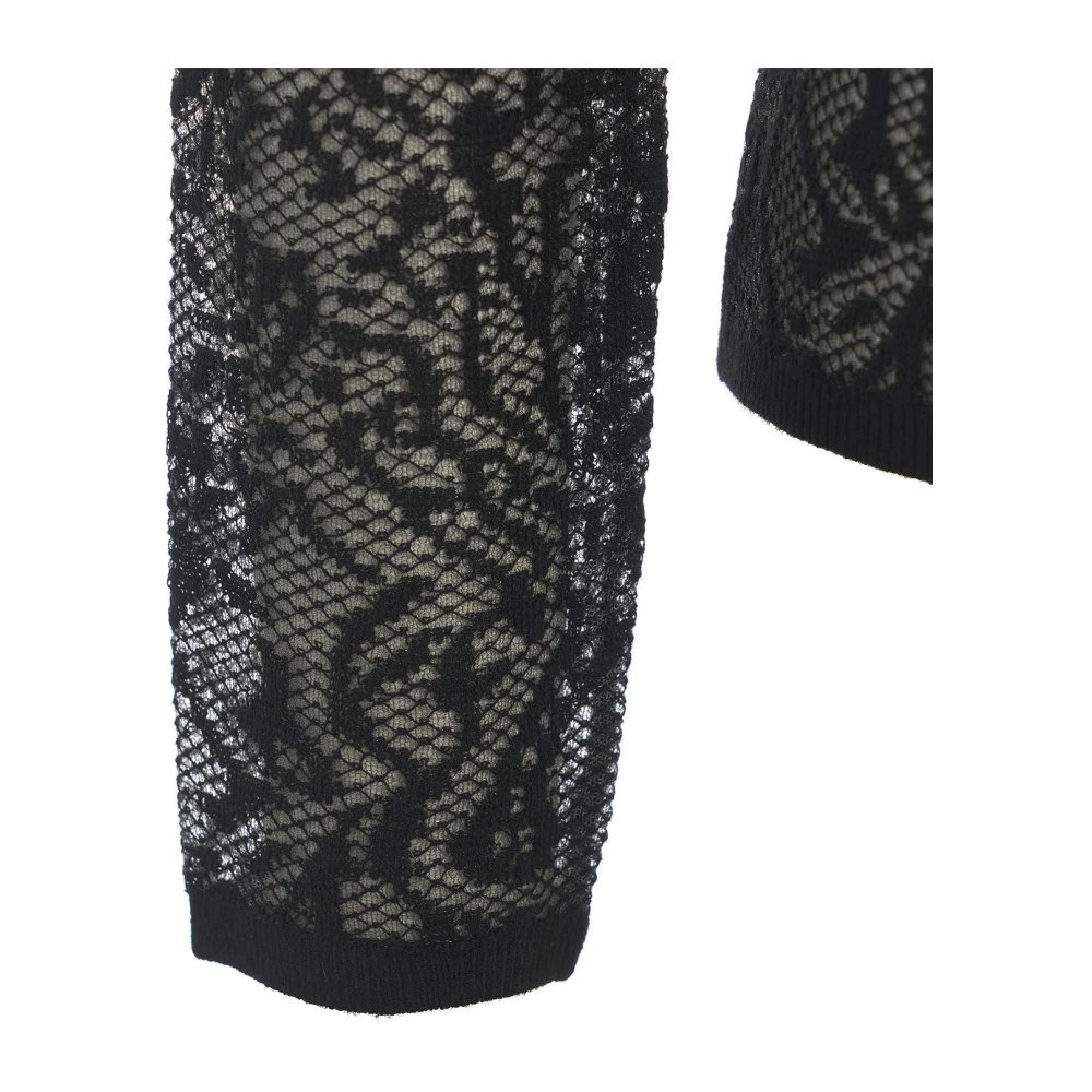 Twinset Zwarte Kant Trui Aw24 Black Dames