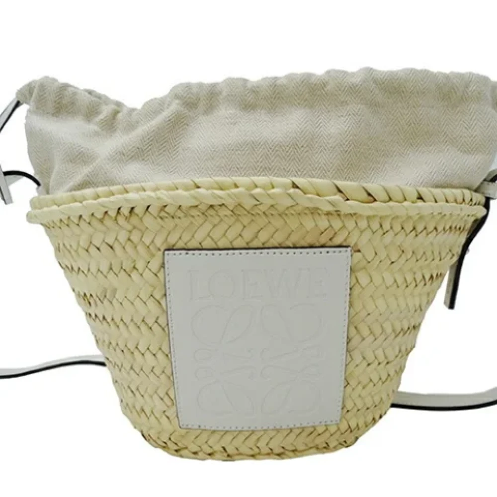 Loewe Pre-owned Fabric shoulder-bags White Dames