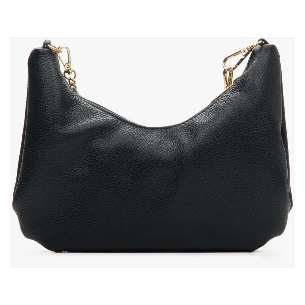 Estro Dames Zwarte Baguette Handtas gemaakt van Echt Italiaans Leer Er00114117 Black Dames