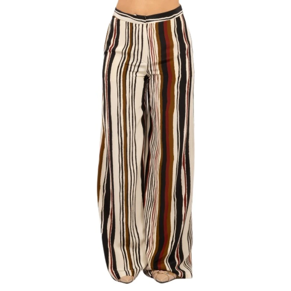 Max Mara Studio Pagano Trousers - Female - Wide Trousers - Multicolor - S - Trousers