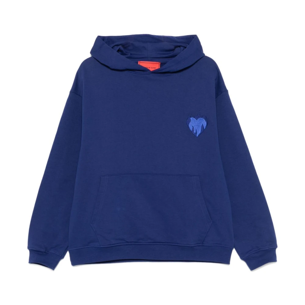 Vision OF Super Hoodie met geborduurd hart Blue Heren