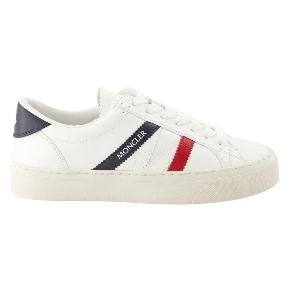 Moncler , Sneakers, Female, White, 4 Uk, Monaco2 Leather Trainers