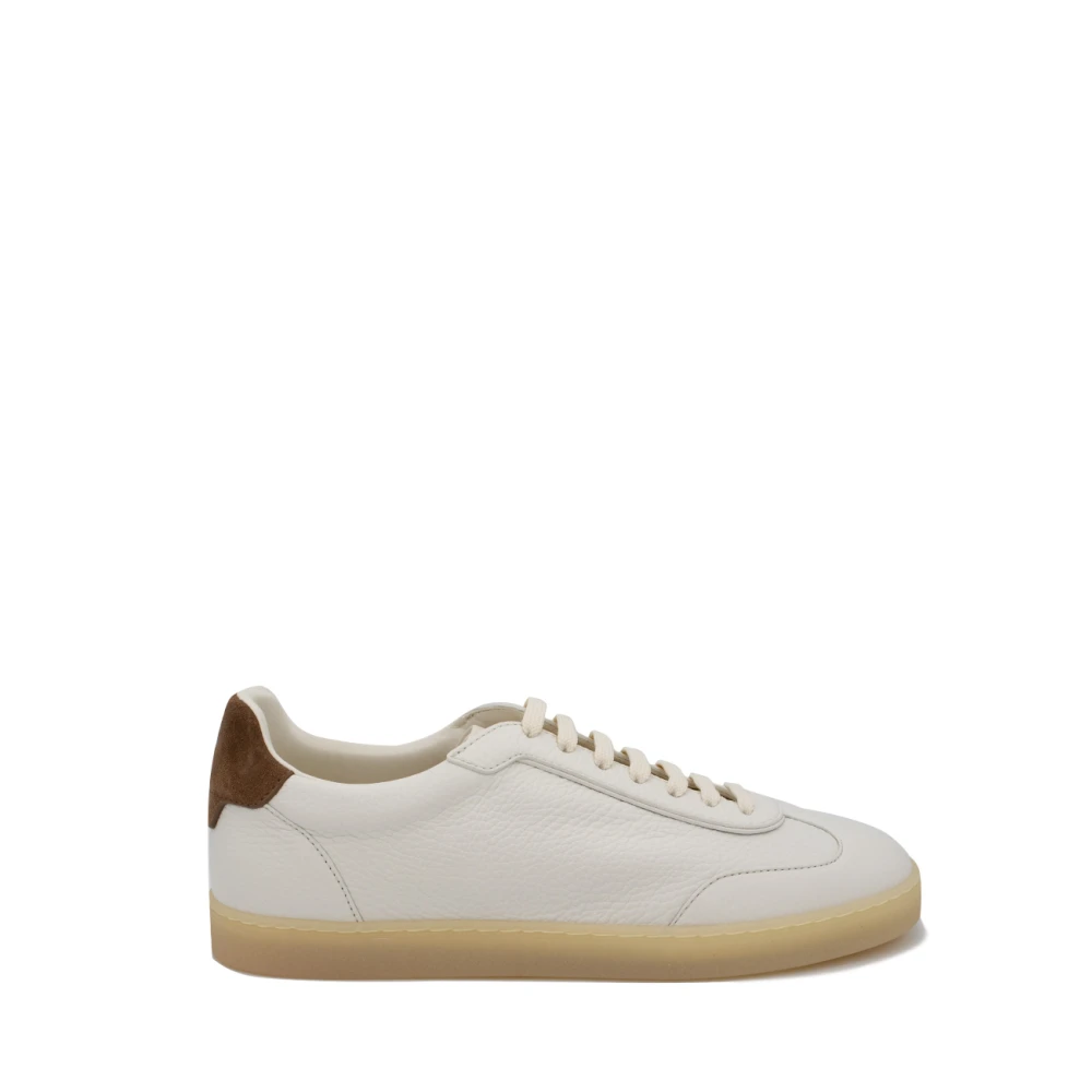 Brunello Cucinelli Leren Sneakers met Intense Kleuren Heren Schoenen Wit