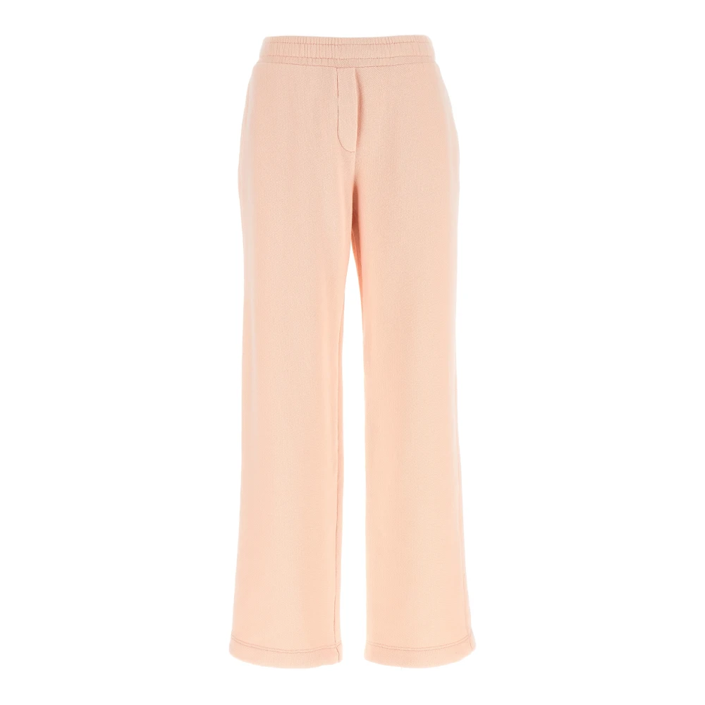 Dolce & Gabbana Kvinno Rosa Byxor Dam, S, Bomull, Honeycomb Cotton Joggers