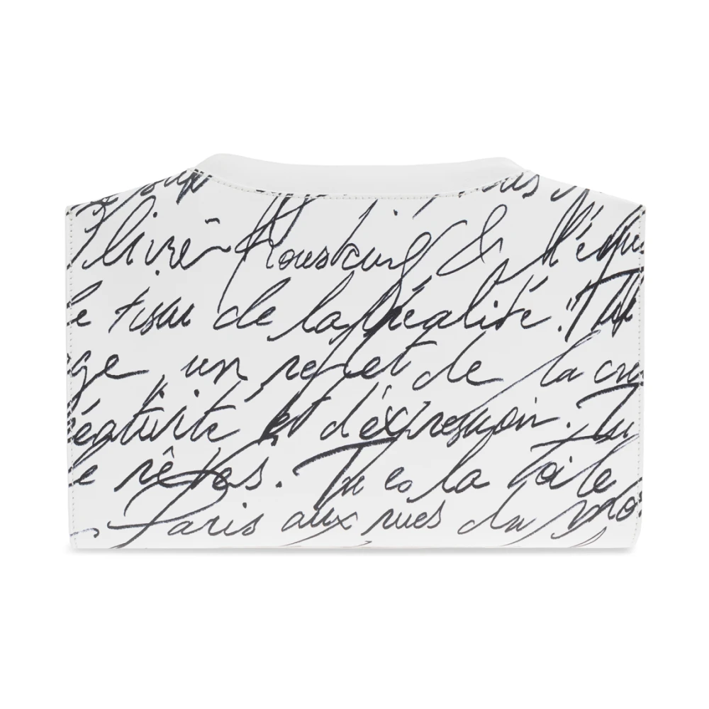Balmain Leren Clutch White Dames