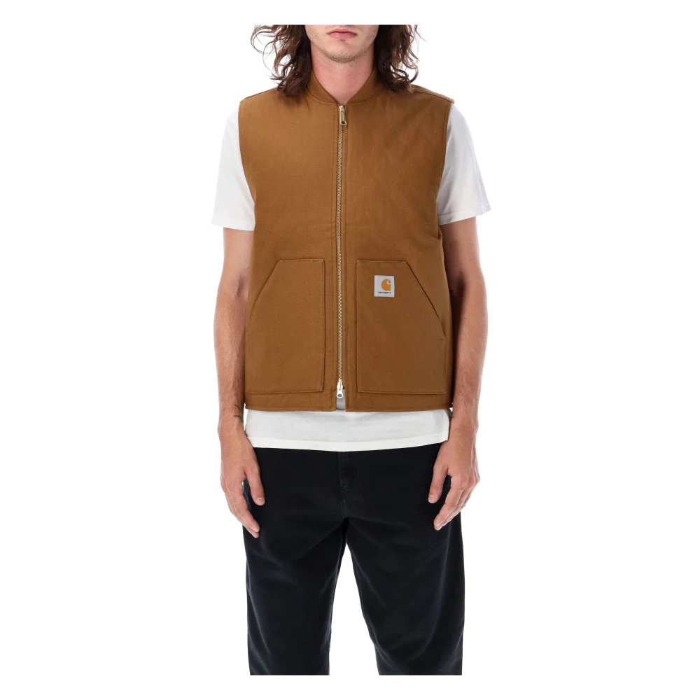 Carhartt WIP Klassieke Diamond-Quilted Vest Brown Heren