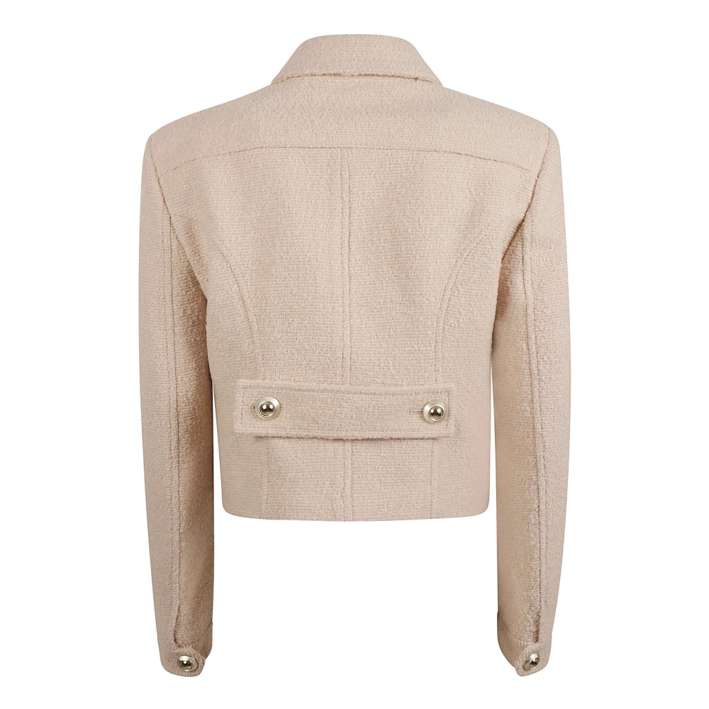 Tom Ford Boucle Double Breasted Chasseur Jas Beige Dames
