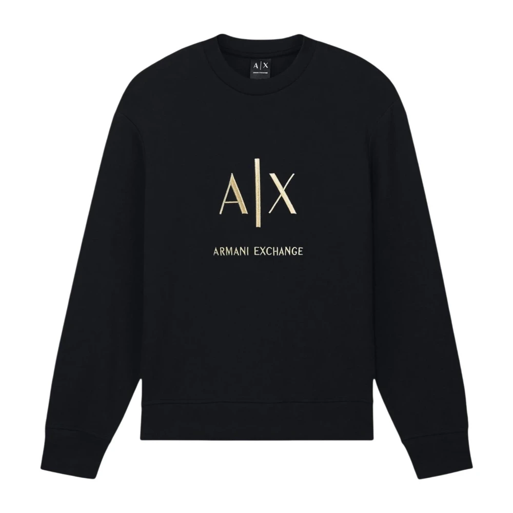 Armani Exchange Crewneck Sweatshirt - Male - Sweatshirts - Black - S - Sweatshirts & Hoodies