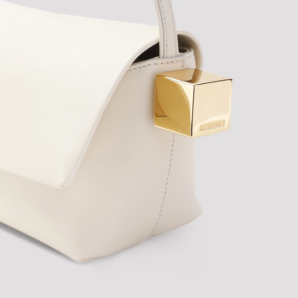 Jacquemus Ivoor Ronde Vierkante Oorbellen Beige Dames
