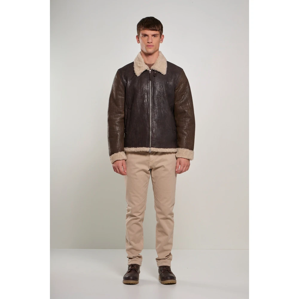 BomBoogie Chique leren jas Brown Heren