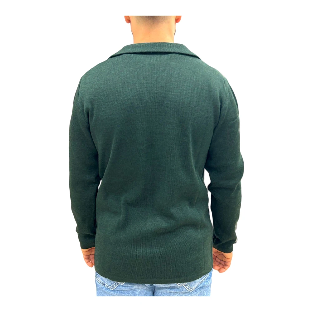 Manuel Ritz Stijlvolle Cardigan voor Mannen Green Heren