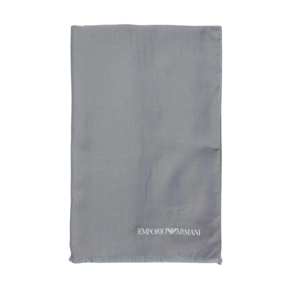 Emporio Armani Men's Gray Woven Scarf