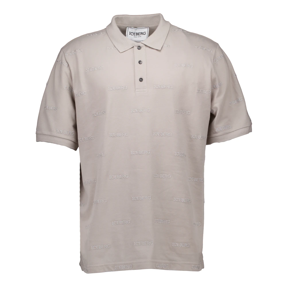 Iceberg Men's Gray Polo Shirts, M, Light Grey Polo Shirt