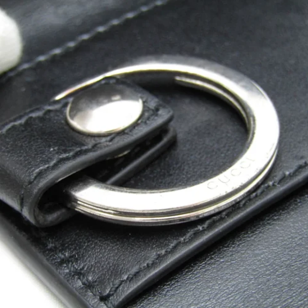 Gucci Vintage Pre-owned Leather key-holders Black Dames