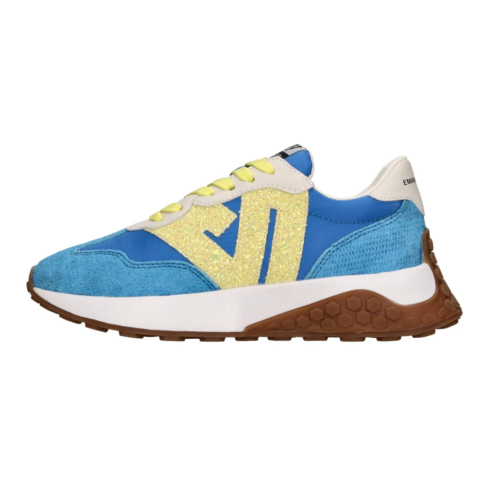 Emanuelle Vee Leren en suède sneakers Dames Schoenen Blauw