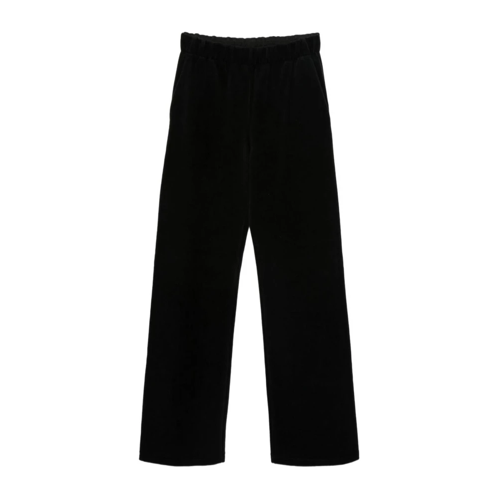 Golden Goose Svart Wide Leg Velvet Pants