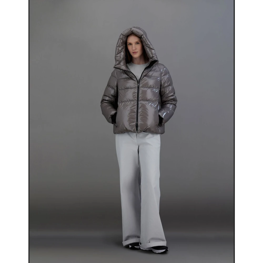 Herno Laminar Glazed Ripstop Jas Gray Dames