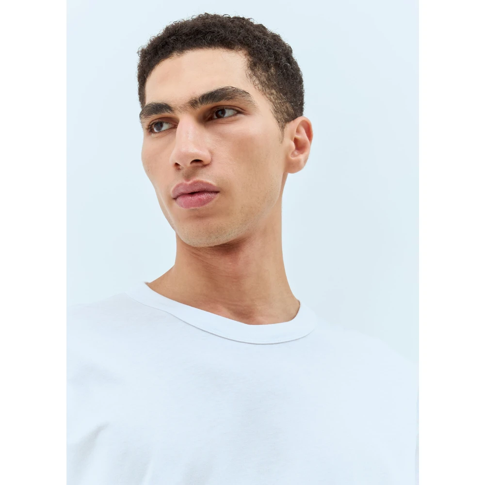 Dries Van Noten Katoenen Jersey Crewneck T-shirt White Heren
