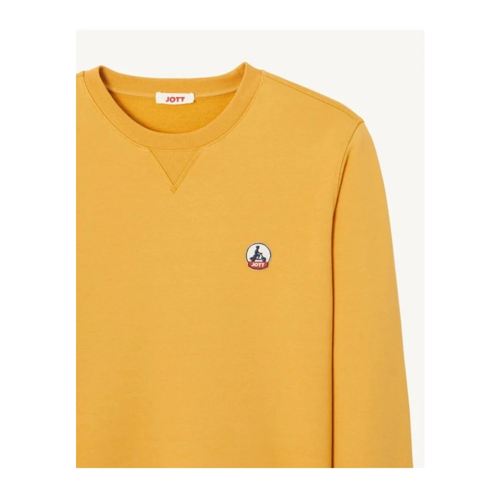 Jott Gele Sweater Ronde Hals Lange Mouw Yellow Heren